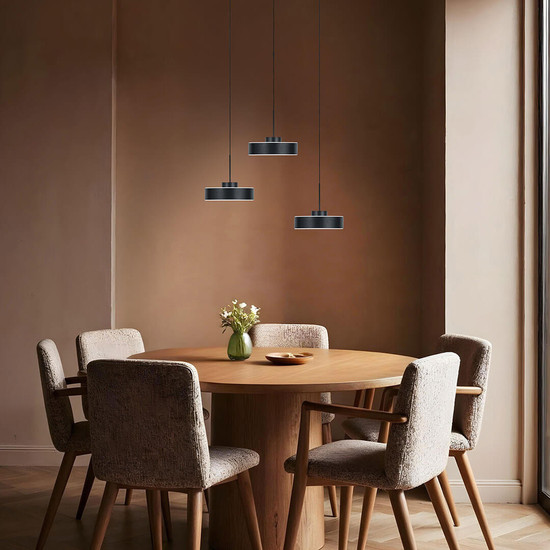 Hell LED Pendelleuchte Spencer dimmbar 18W warmweiss 90Ra B-Link Anthrazit matt Opalglas Ø43cm 20726/3-39