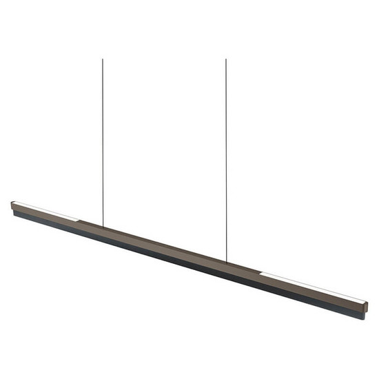 Hell LED Pendelleuchte Minou dimmbar 48W CCT steuerbare Lichtfarbe 3-stufig extrawarm- bis neutralweiss 90Ra Bronze 130x13cm 20738/1-15