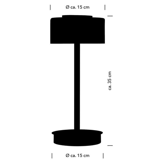 Hell LED Tischleuchte Dune dimmbar 7W Dim to Warm extrawarm- bis warmweiss 90Ra Nickel matt Rauchglas 35cm 50454/1-92