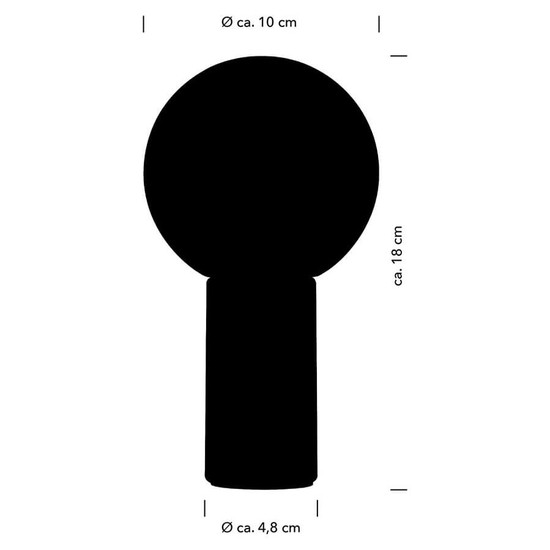 Hell LED Akku-Tischleuchte Tiny dimmbar 1,8W CCT steuerbare Lichtfarbe 2-stufig extrawarm- bis warmweiss 90Ra IP54 Mintgrün 18cm 50460/1-57
