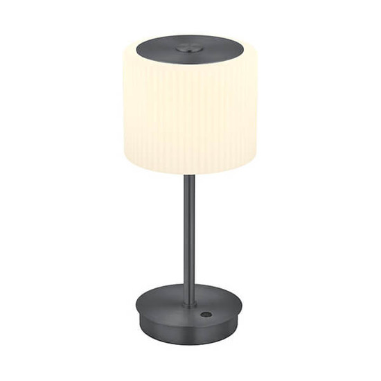 Hell LED Tischleuchte Elli dimmbar 6W warmweiss 90Ra Anthrazit matt Opalglas 34cm 50465/1-39