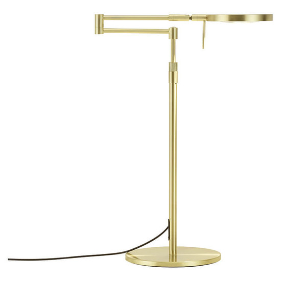 Hell LED Tischleuchte Stance dimmbar 12W CCT steuerbare Lichtfarbe 3-stufig extrawarm- bis neutralweiss 90Ra Messing matt 65cm 50477/1-01