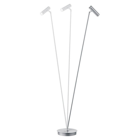 Hell LED Stehleuchte Tom dimmbar 6W warmweiss Nickel matt 140cm 60456/1-92