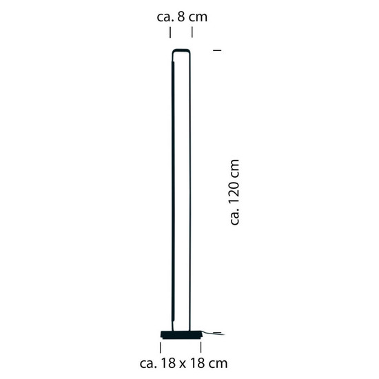 Hell LED Stehleuchte Box dimmbar 35W warmweiss 90Ra Alu 120cm 60519/1-36