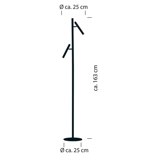Hell LED Stehleuchte Streak dimmbar 9W warmweiss 93Ra Weiß 163cm 60534/2-07