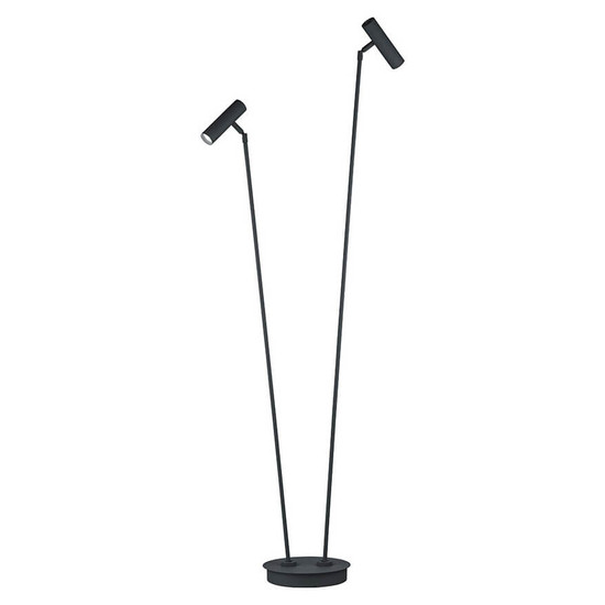 Hell LED Stehleuchte Tom Pro dimmbar 15W CCT steuerbare Lichtfarbe 3-stufig extrawarm- bis neutralweiss 90Ra Schwarz 140cm 60551/2-06