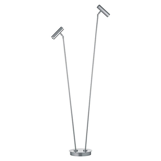 Hell LED Stehleuchte Tom Pro dimmbar 15W CCT steuerbare Lichtfarbe 3-stufig extrawarm- bis neutralweiss 90Ra Nickel matt 140cm 60551/2-92