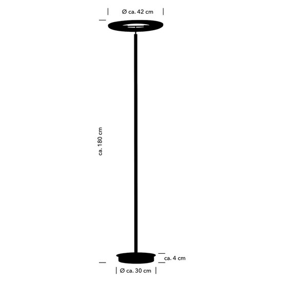 Hell LED Stehleuchte Monza X dimmbar 36W warmweiss 90Ra Sand 180cm 60566/1-13
