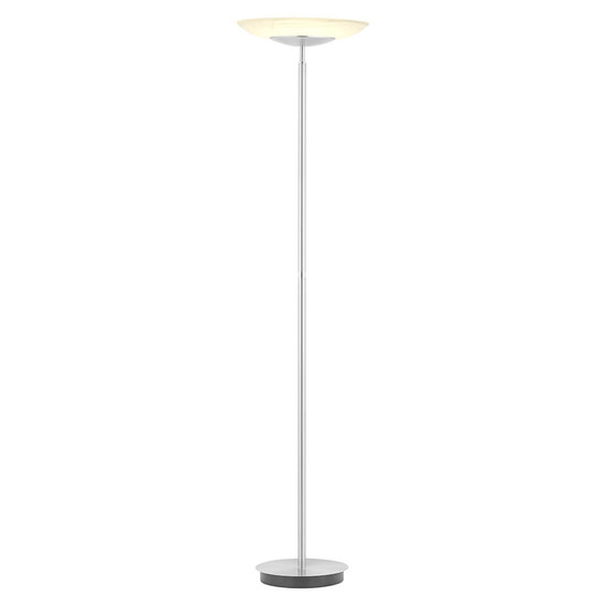 Hell LED Stehleuchte Ferdi dimmbar 36W CCT steuerbare Lichtfarbe 3-stufig extrawarm- bis neutralweiss 90Ra Nickel matt Alabasterglas 180cm 60582/1-92