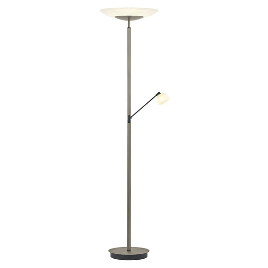 Hell LED Stehleuchte Ferdi dimmbar 41W CCT steuerbare Lichtfarbe 3-stufig extrawarm- bis neutralweiss 90Ra Bronze Alabasterglas 180cm 60583/2-15