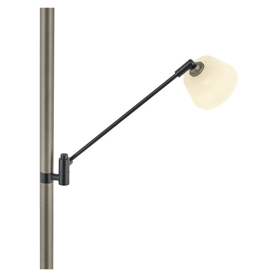 Hell LED Stehleuchte Ferdi dimmbar 41W CCT steuerbare Lichtfarbe 3-stufig extrawarm- bis neutralweiss 90Ra Bronze Alabasterglas 180cm 60583/2-15