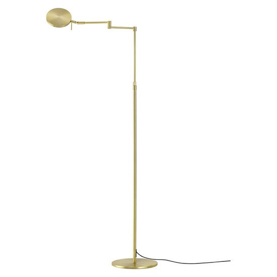 Hell LED Stehleuchte Stance dimmbar 12W CCT steuerbare Lichtfarbe 3-stufig extrawarm- bis neutralweiss 90Ra Messing matt 144cm 60590/1-01