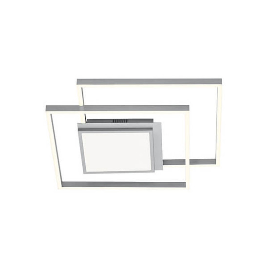 Hell LED Deckenleuchte Karo dimmbar 41W CCT steuerbare Lichtfarbe stufenlos extrawarm- bis tageslichtweiss 90Ra Fernbedienung Alu matt 62x62cm 70622/1-37