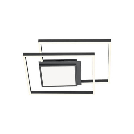 Hell LED Deckenleuchte Karo dimmbar 41W CCT steuerbare Lichtfarbe stufenlos extrawarm- bis tageslichtweiss 90Ra Fernbedienung Anthrazit matt 62x62cm 70622/1-39
