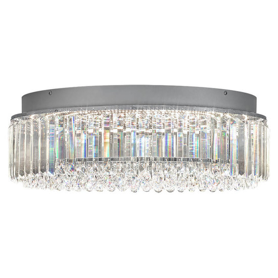Hell LED Deckenleuchte Royal dimmbar 45W warmweiss 90Ra Chrom Klarglas Ø60cm 70645/1-02