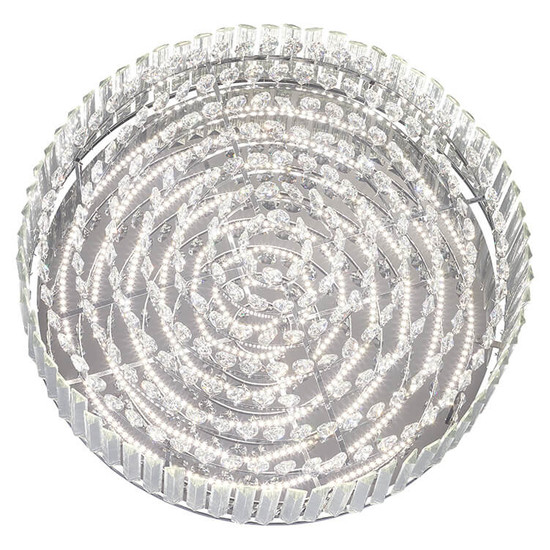 Hell LED Deckenleuchte Royal dimmbar 45W warmweiss 90Ra Chrom Klarglas Ø60cm 70645/1-02