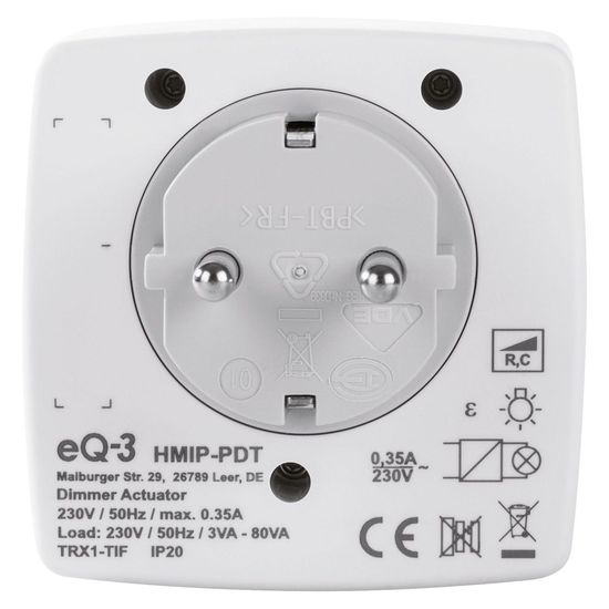 Homematic IP Dimmer-Steckdose - Phasenabschnitt (PE) HmIP-PDT-PE 150327A0