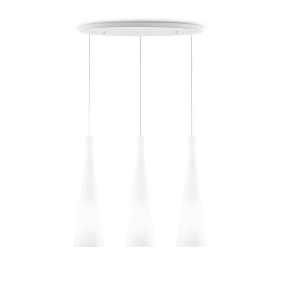 Ideal Lux MILK Pendelleuchte E27 3-fach ⌀140mm dimmbar Weiss 030326