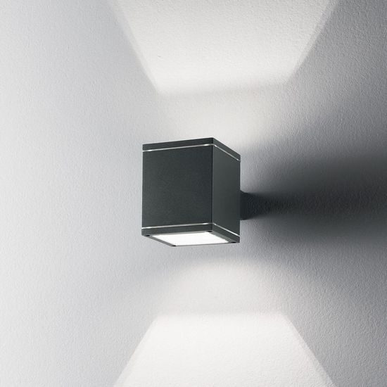 Ideal Lux SNIF SQUARE Wandleuchte G9 dimmbar Anthrazit IP44 121963