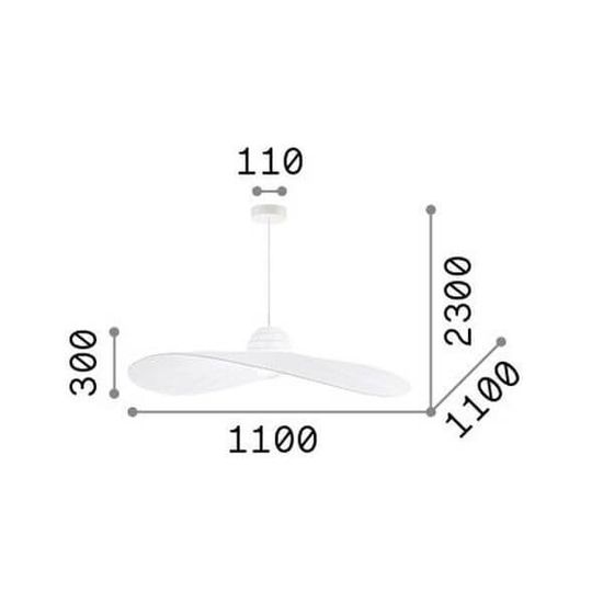 Ideal Lux MADAME Pendelleuchte E27 ⌀1100mm dimmbar Weiss 174396