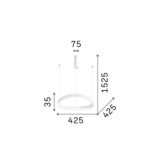 Ideal Lux GEMINI LED Pendelleuchte 38W Schwarz warmweiss 247236