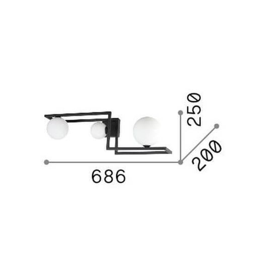 Ideal Lux ANGOLO G9 Deckenleuchte 3x dimmbar Messing warmweiss 284330