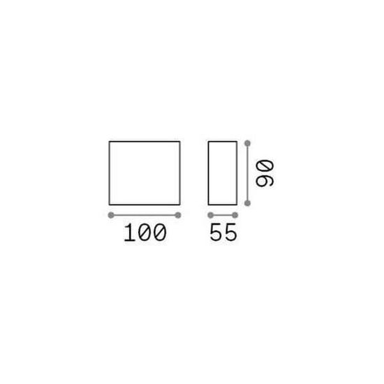 Ideal Lux ARGO LED Wandleuchte 6W Weiss IP65 warmweiss 317564
