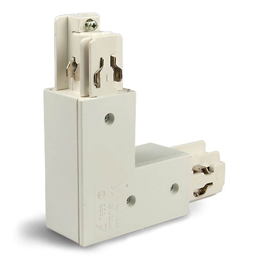 ISOLED 3-Phasen Classic L-Verbinder N-Leiter außen, Schutzleiter innen, weiß
