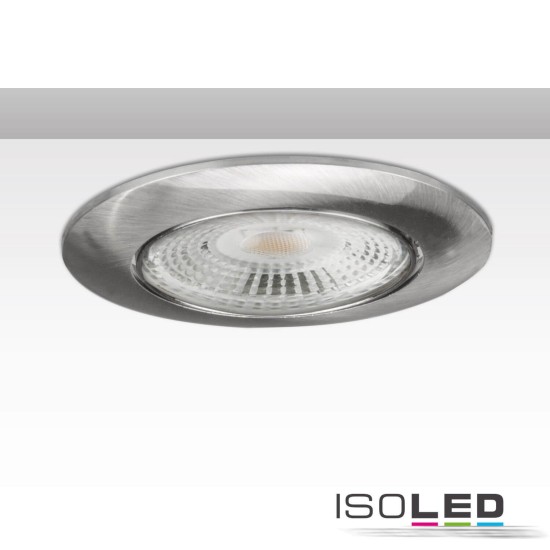 ISOLED Einbaurahmen rund, Lochausschnitt 73mm, nickel satin, für GU10/MR16 Spots