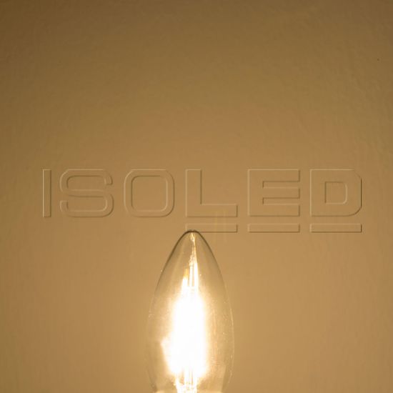 ISOLED E14 LED Kerze, 4W, klar, warmweiß, dimmbar