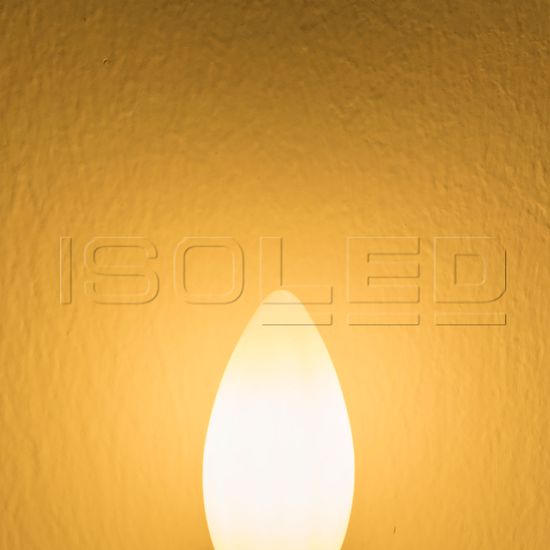 ISOLED E14 LED Kerze, 4W, milky, warmweiß, dimmbar