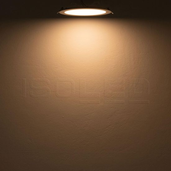 ISOLED LED Downlight, 18W, rund, ultraflach, weiß, warmweiß, dimmbar