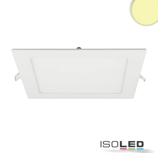 ISOLED LED Downlight, 15W, eckig, ultraflach, weiß, warmweiß, dimmbar