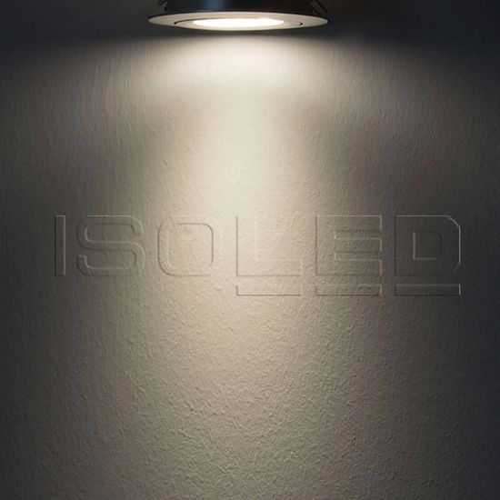 ISOLED LED Einbaustrahler, silber, 15W, 72°, rund, neutralweiß, dimmbar