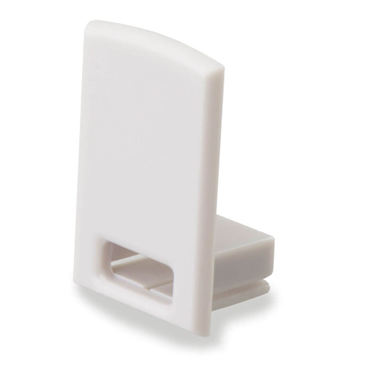 ISOLED Endkappe EC17 für SURF12 RAIL inkl. COVER4, mit Kabelausgang, PVC, grauweiß