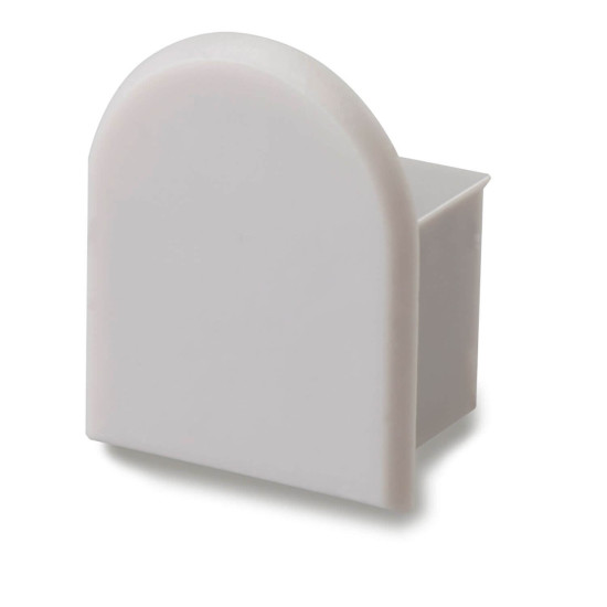 ISOLED Endkappe EC19 für SURF12 RAIL inkl. COVER5, ohne Kabelausgang, PVC, grauweiß