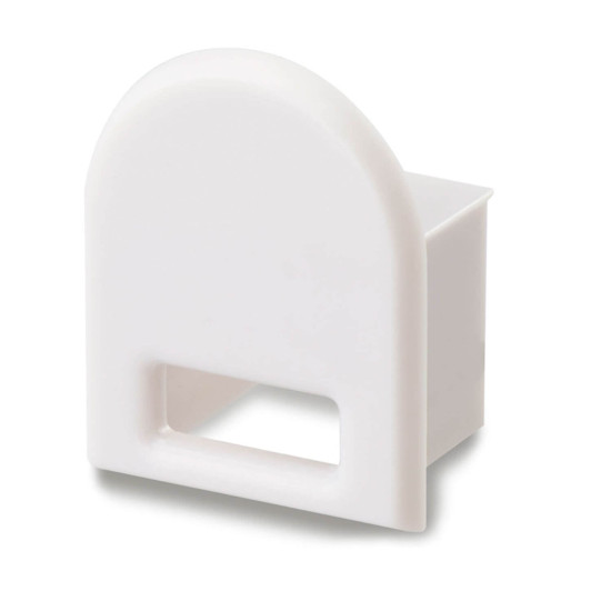 ISOLED Endkappe EC20 für SURF12 RAIL inkl. COVER5, mit Kabelausgang, PVC, grauweiß