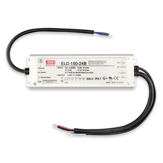 ISOLED LED Trafo MW ELG-150-24B 24V/DC, 0-150W, 1-10V (60-150W) dimmbar, IP67, SELV
