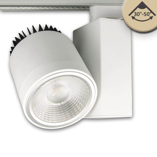 ISOLED 3-PH Schienen-Strahler Fruit Light, 40W, 30°-50°, weiß matt