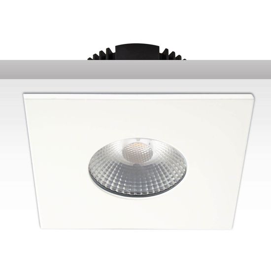 ISOLED Cover Aluminium eckig weiß matt für Einbaustrahler Sys-68