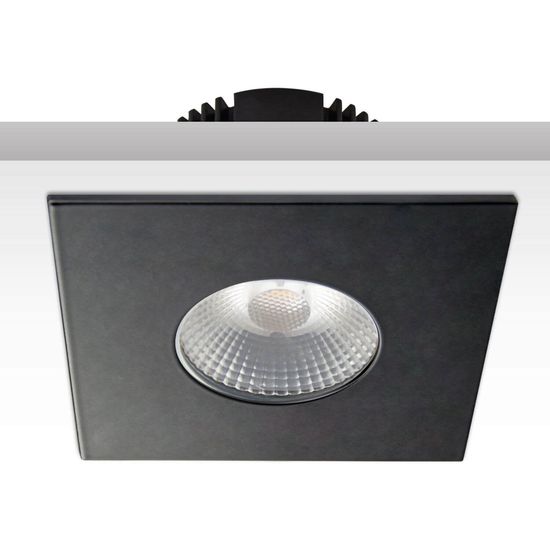 ISOLED Cover Aluminium eckig schwarz matt für Einbaustrahler Sys-68
