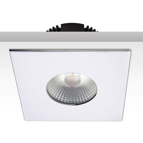 ISOLED Cover Aluminium eckig chrom für Einbaustrahler Sys-68