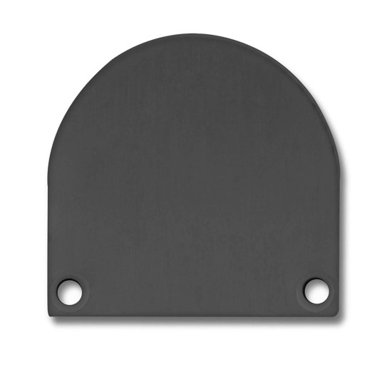 ISOLED Endkappe EC46 Alu schwarz RAL 9005 für SURF/DIVE24 FLAT mit COVER13, 2 STK, inkl. Schraube