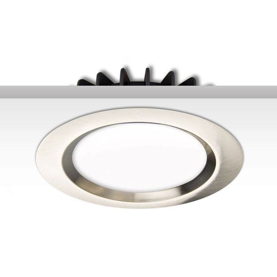 ISOLED Cover Aluminium rund chrom matt rückversetzt für Einbaustrahler Sys-90