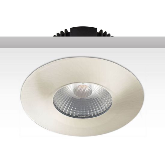 ISOLED Cover Aluminium rund/Kante nickel gebürstet für Einbaustrahler Sys-68