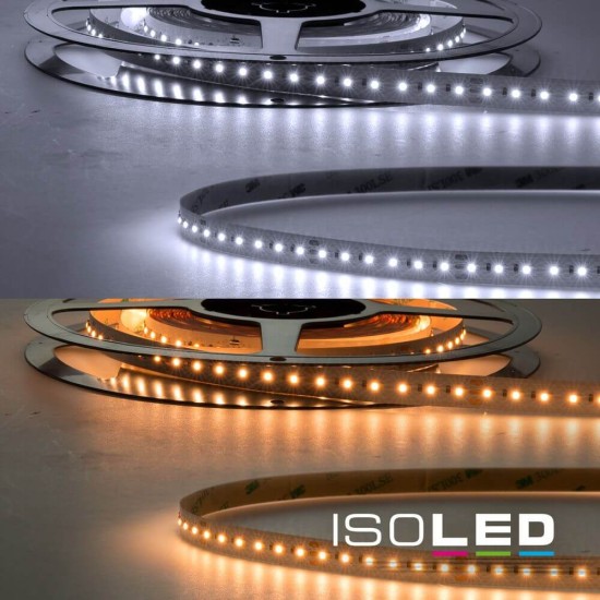 ISOLED LED CRI923/950 Linear10 Flexband Streifen, 24V, 10W+10W, IP20, weißdynamisch, 240 LED/m