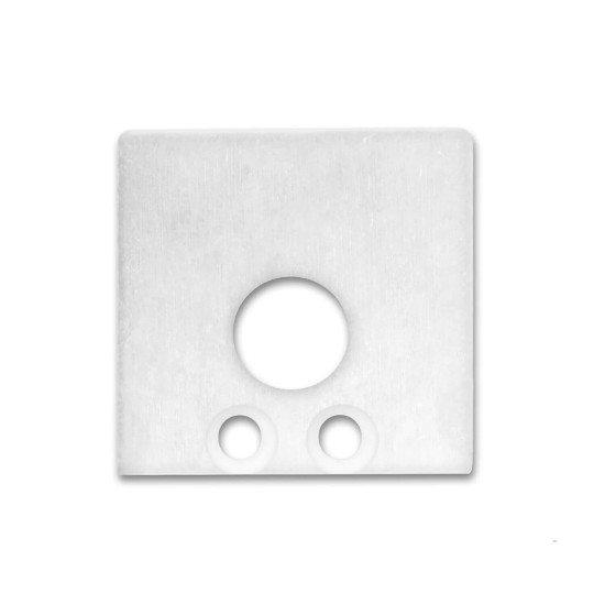 ISOLED Endkappe EC 59W weiß RAL 9010 für Profil SURF16 mit Kabeldurchführung, 2 STK, inkl. Schrauben