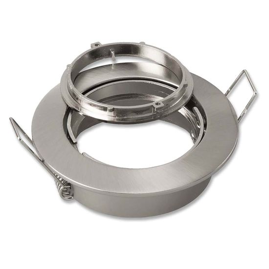 ISOLED Einbaurahmen rund, Lochausschnitt 68mm, Alu weiß, für GU10/MR16 Spots