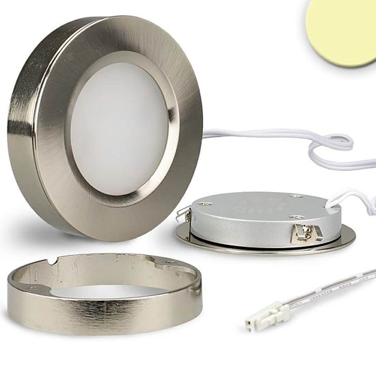 ISOLED LED Slim Ein- und Unterbauleuchte MiniAMP, silber, 3W, 24V DC, IP52, warmweiß, dimmbar