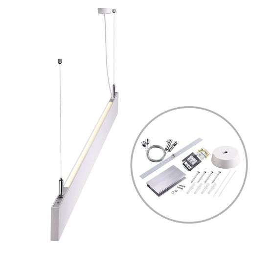 ISOLED LED Hängeleuchte Linear Up+Down 600, 25W, prismatisch, linear- u. 90° verbindbar, weiß, neutralweiß